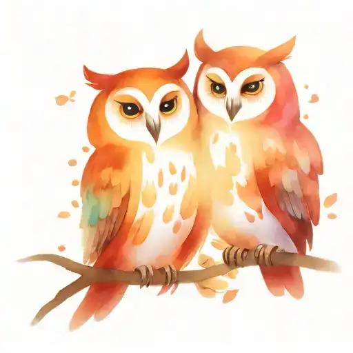 Loving Owl Couple