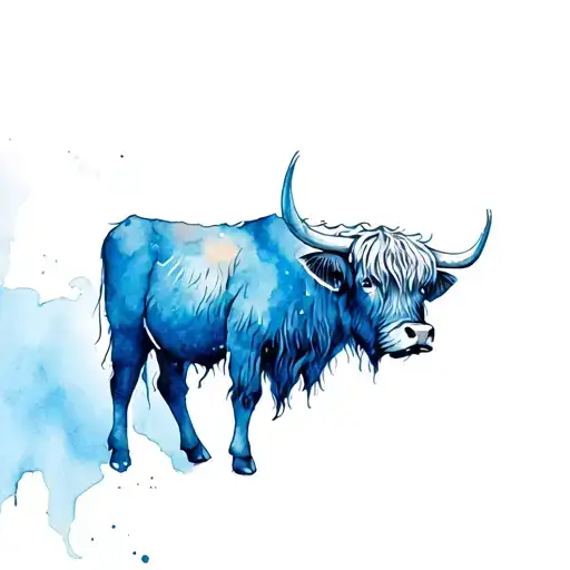 Highland Cow Being Abducted