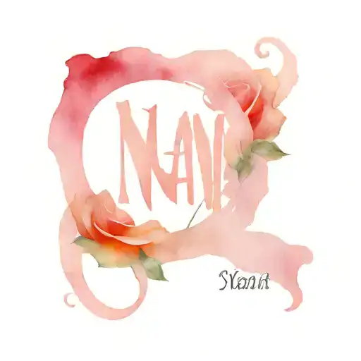 Rose Coloured Like Trinidad Flag With The Word 'Nan'