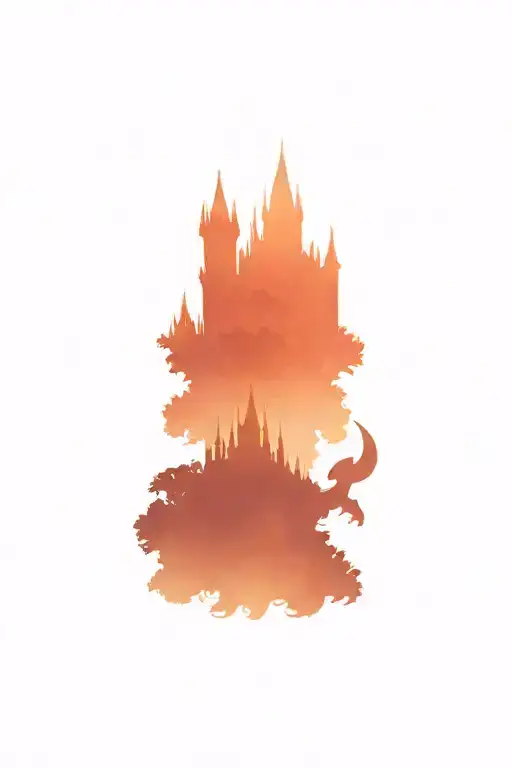 Landscape With Dragon And Castle