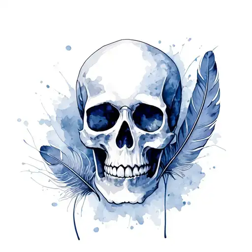 Skull And Feathers