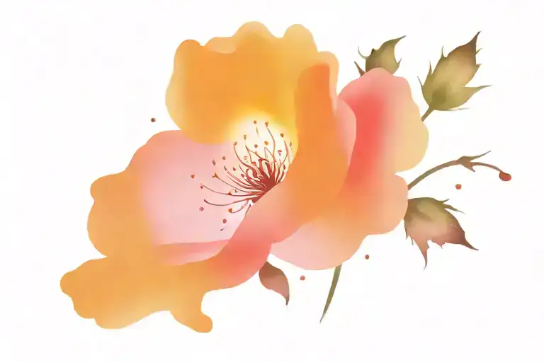 Fireflies Dancing Around Pink Rose