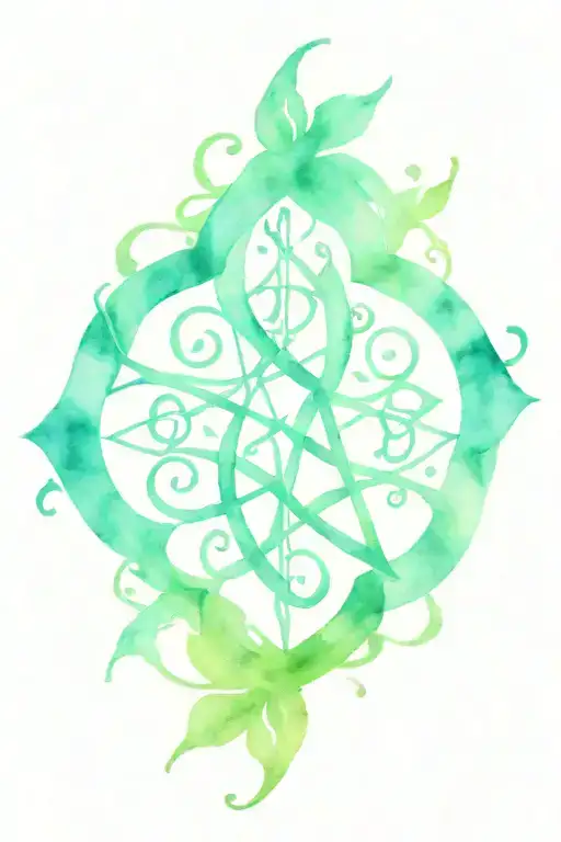 Libra Pisces Scorpio Aquarius Symbol Intertwined