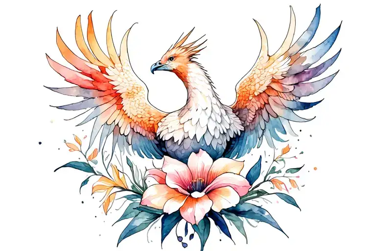 Phoenix Rising From Gladiolus Flower