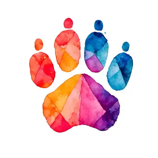 Dog Paw With Geometry