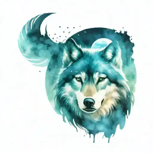 Wolf And Blue Moon
