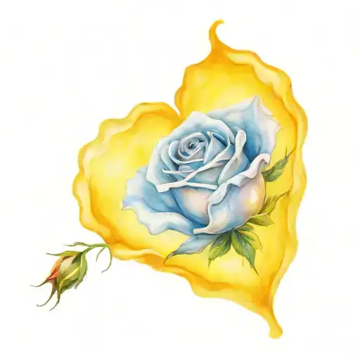 Yellow Heart As Rose Shape