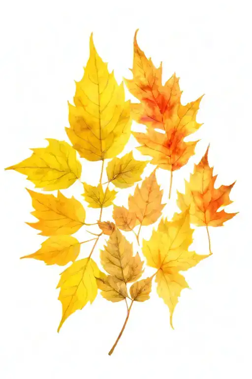 Colored Leaves Sunset