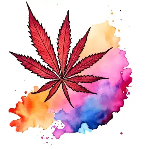 Cannabis Leaf Modern Twist