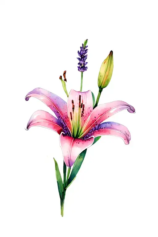 Lavender Pink Lily Flower