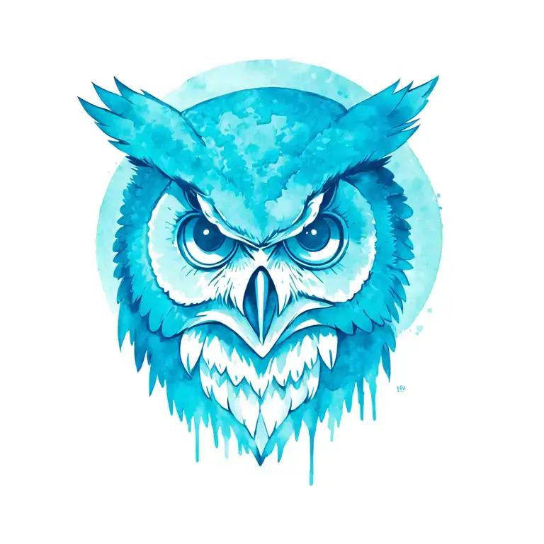 The Head Of Iron Maiden's Mascot Surmounted By An Owl In A Calavera Style