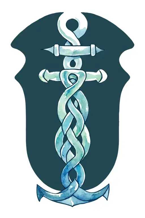 Celtic Knot Anchor Intertwined Time