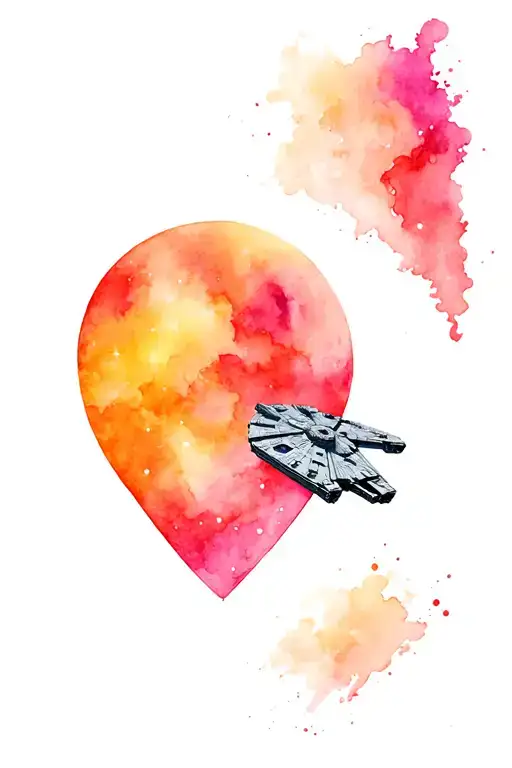 Millennium Falcon In Space