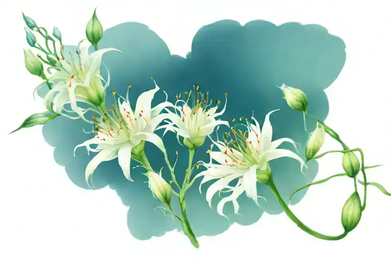 Chemical And Spider Lilies Intertwined