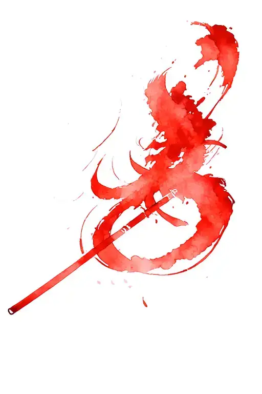 Samurai Red Lead With Red