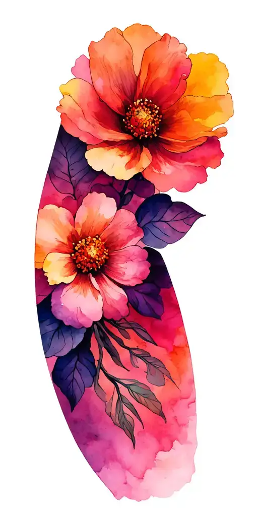 Floral Sleeve Inspired Design Featuring