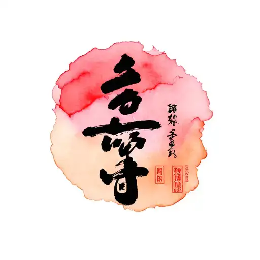 Japanese Caligraphy In A Window