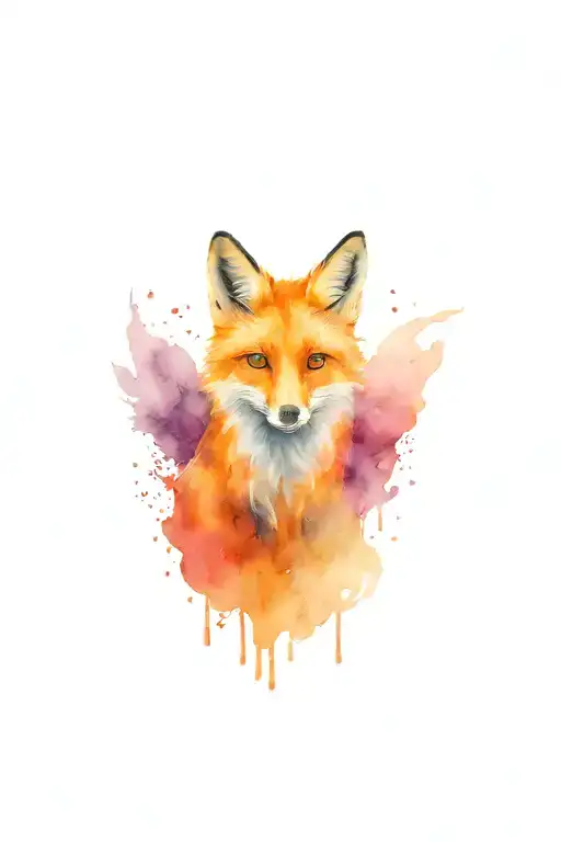 A Fox With Vampire Wings And Horns