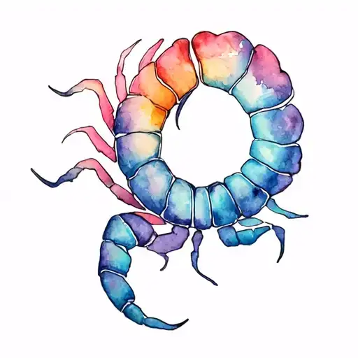 Scorpio Aries Zodiac Sign Tattoo Design Inspired Tattoo Incorporating Elements