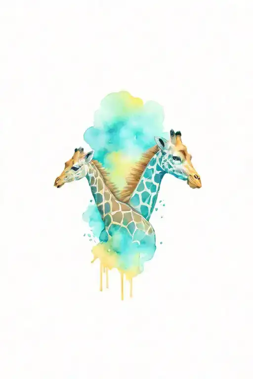 Giraffe Mom And Baby