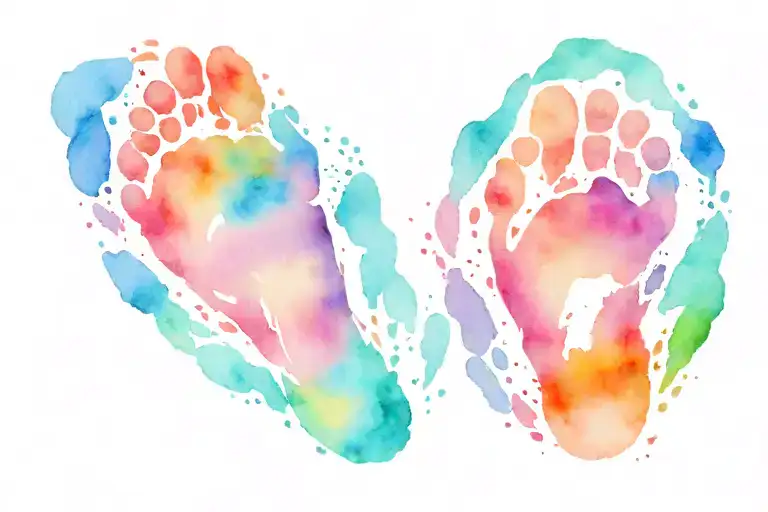 Baby Foot Print With Name
