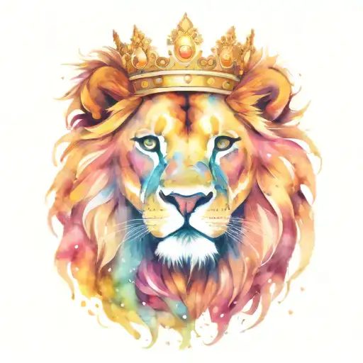 Lion Wearing A Crown
