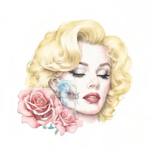 Marylin Monroe Mixed With The Misfits Skull