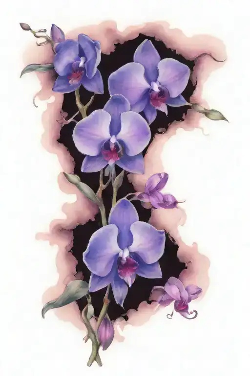 Single Branch Of Orchids