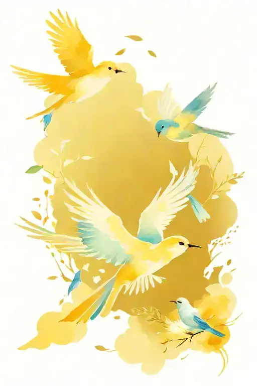 Somewhere Over The Rainbow With Blue Birds Flying