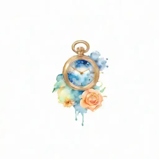 3 Pocket Watch Watercolour Outer Space