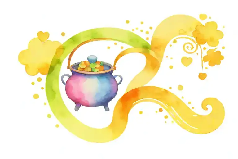 Rainbow With Pot Of Gold For A Mother For Children