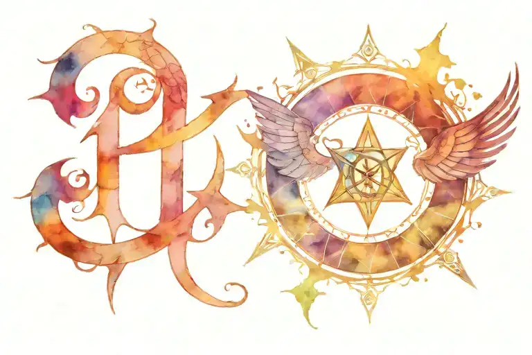 Azrael Symbol Integrated Astrological Sign Made Entirely