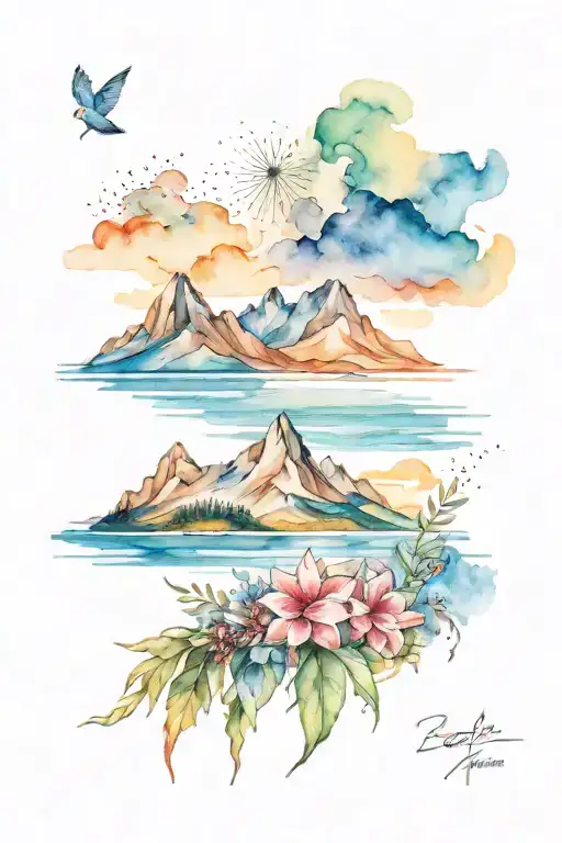 Half Beach And Half Mountains