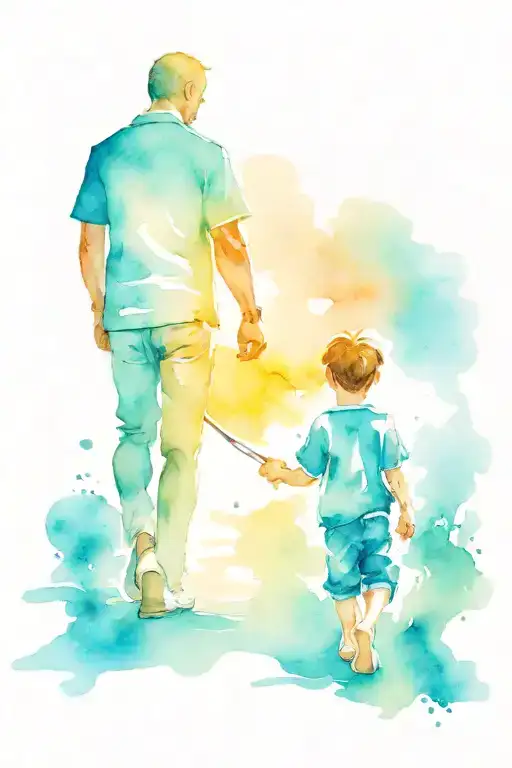 Father Son Walking