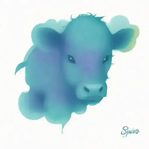 Cute Baby Cow Sitting