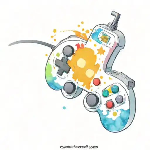 Nintendo Controller With Joshi In A Mario World Map