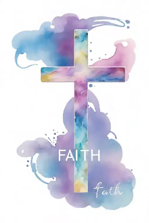 Cross Made With Word Faith In It