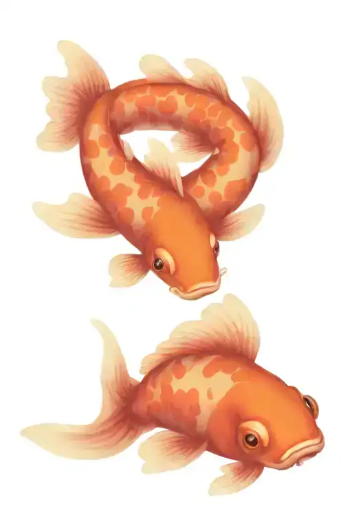 Koi Fish Swimming
