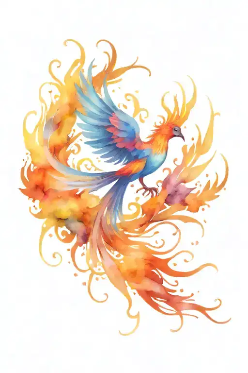Phoenix And Fairy Flying
