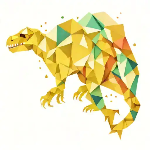 Geometric Dinosaur Space Origami