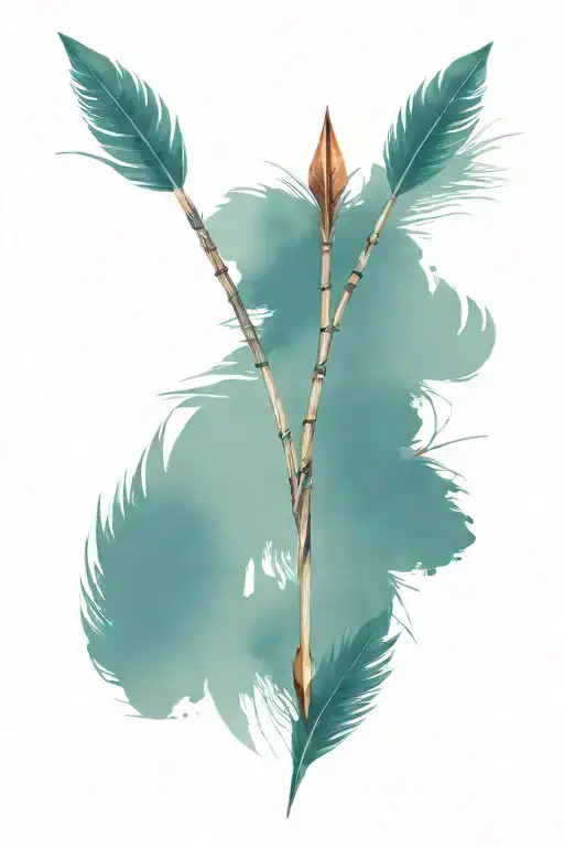 Hunting Arrow With Feathers