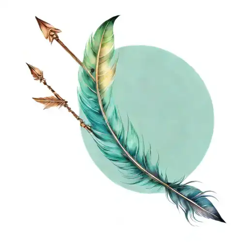 Elegant Arrow With Feathers