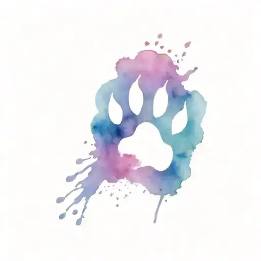 Dog Paw Print Surrounded