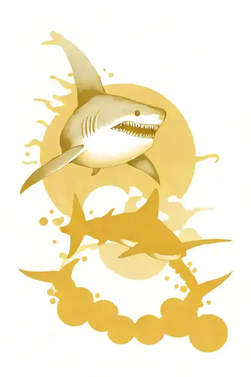 Shark And Clouds Floating