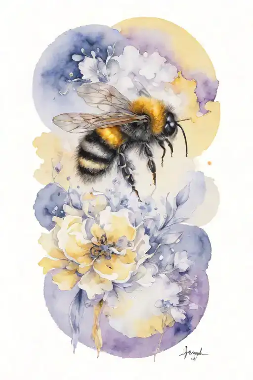 Acquarel Bumblebee Yellow Round Fluff Soft Round Friendly