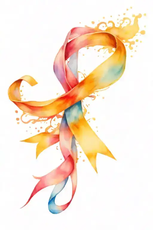 Blue Ribbon Cancer Awareness Ribbon