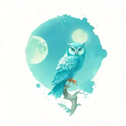 Owl And Moon