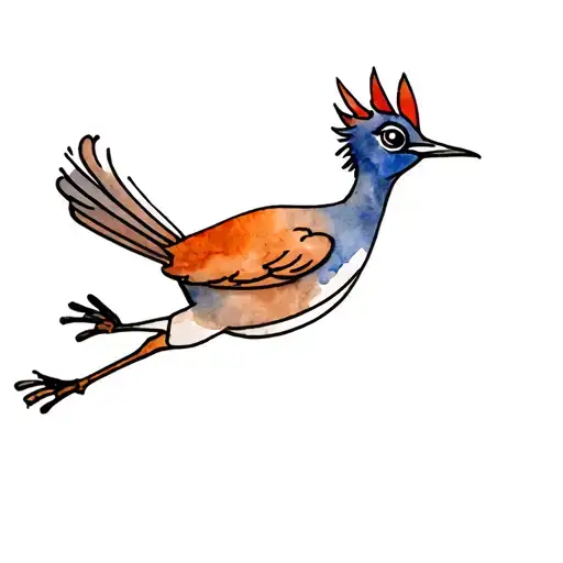 Cartoon Roadrunner Sprinting