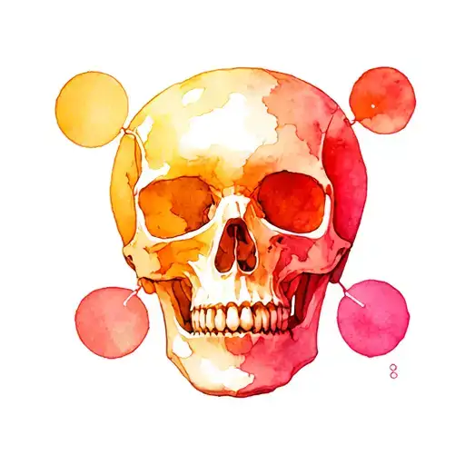 Serotonin Molecule Skull