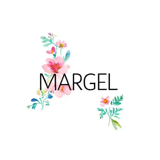 A Word Margel With A Colorful Design Of Flowers